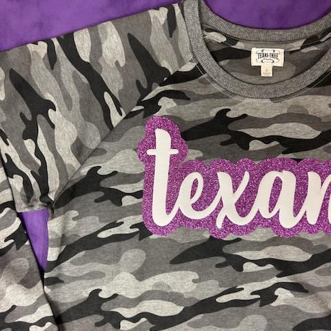 Camo Texans Sweatshirt- Texas True