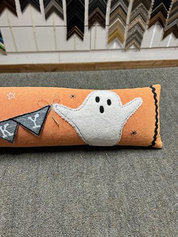 Long Ghost Ric Rac Pillow- Mud Pie