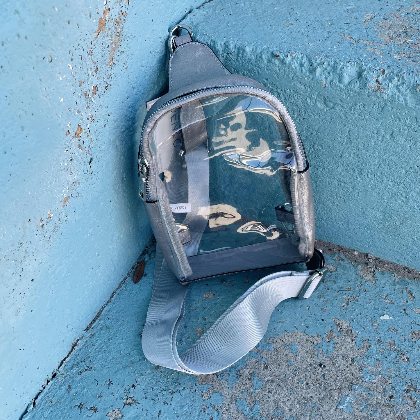 Silver Ellen Crossbody Sling Bag - Jen & Co.