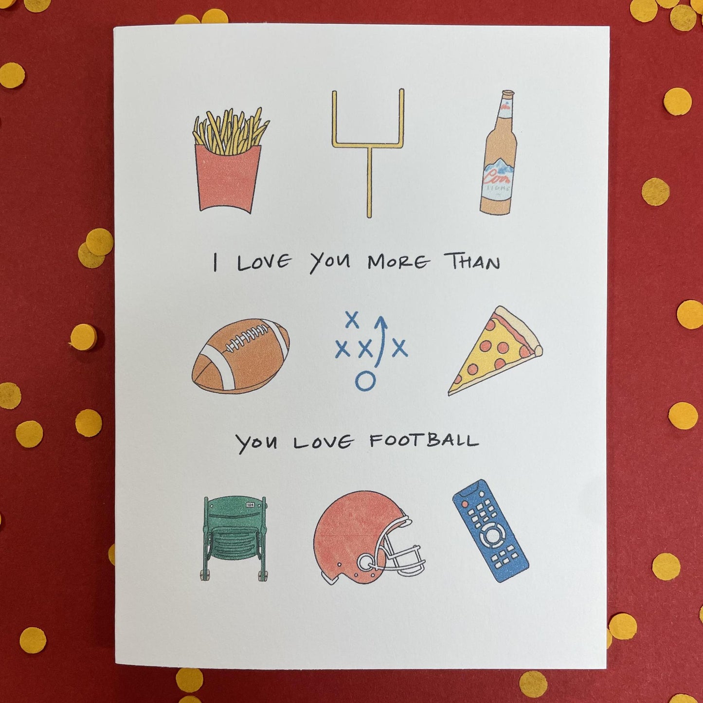 Love You Football Card- Maddon