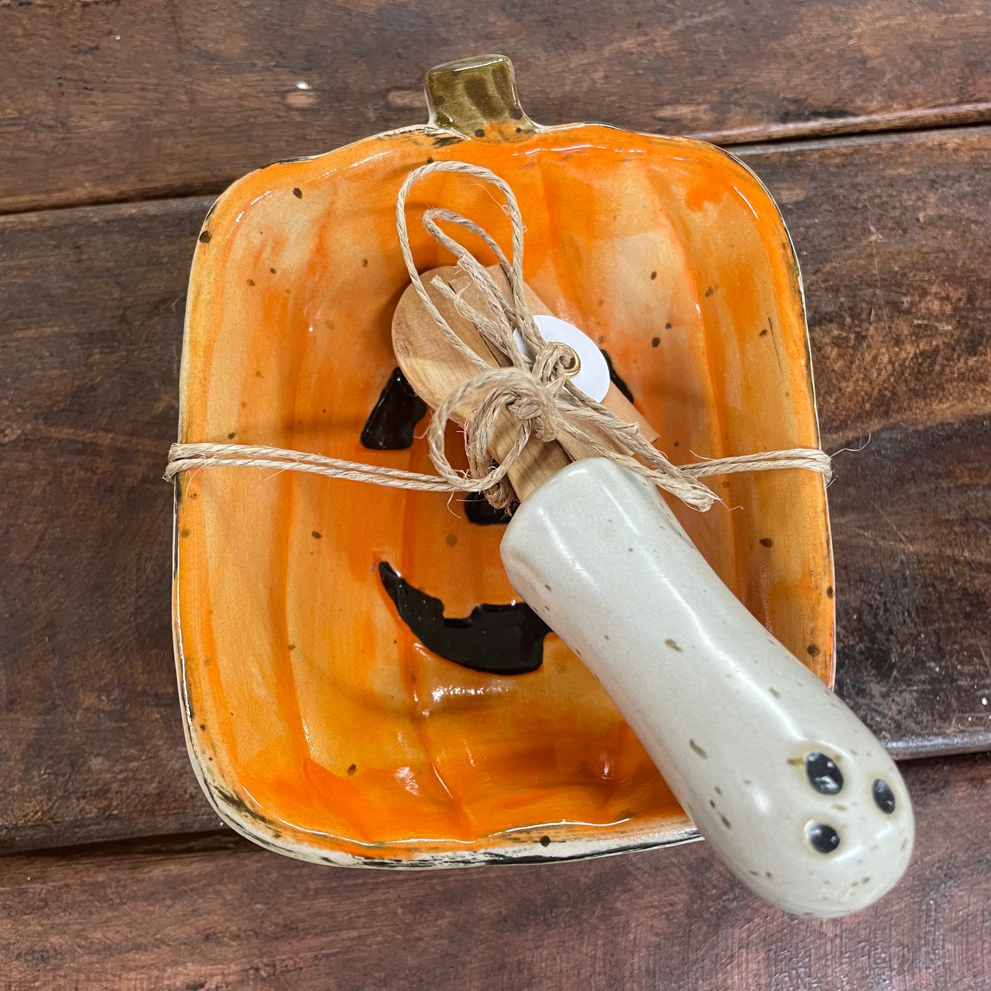 Pumpkin Shaped Candy Bowl Set