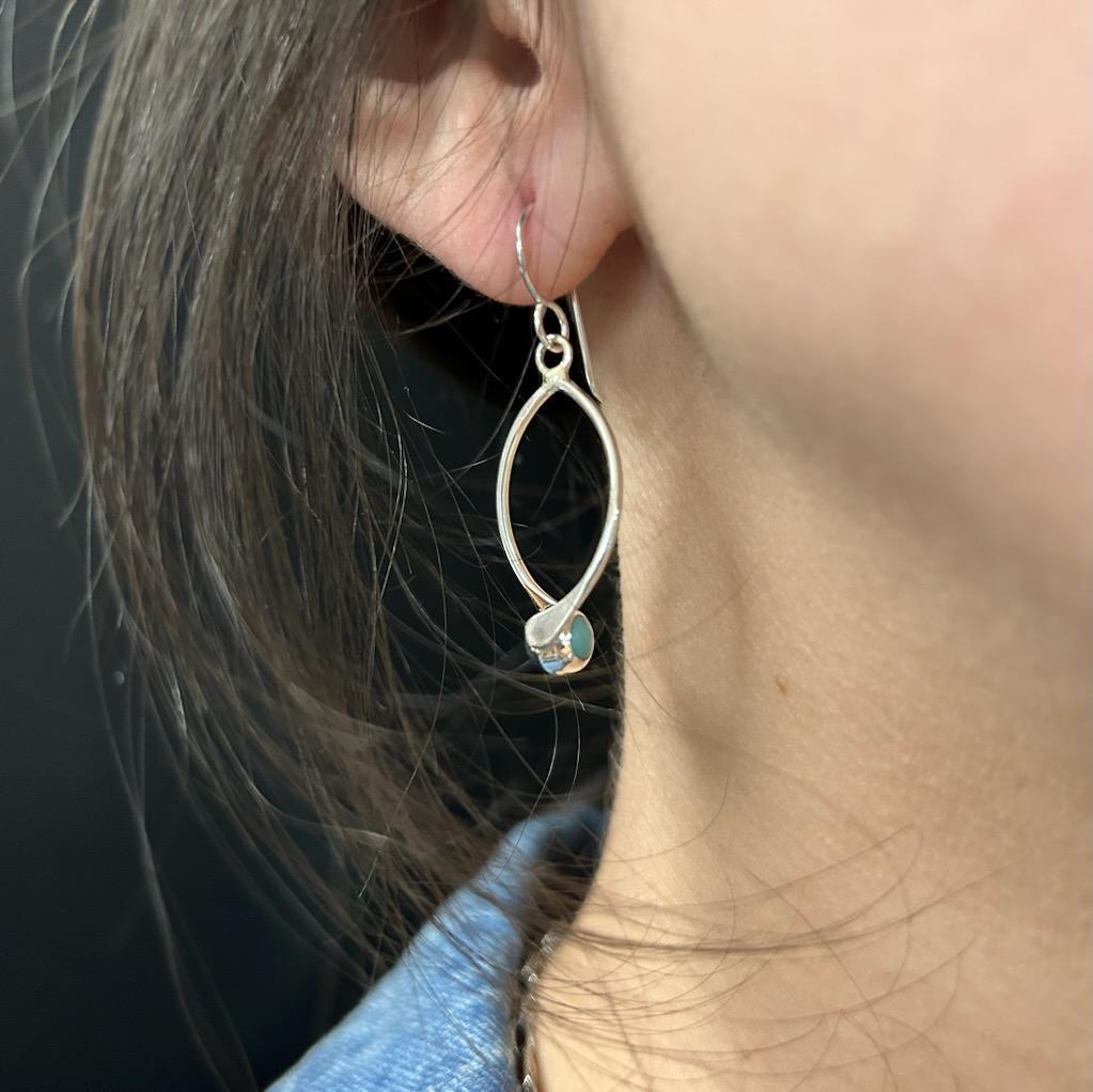 Turquoise Twist Earrings- Boho Sol