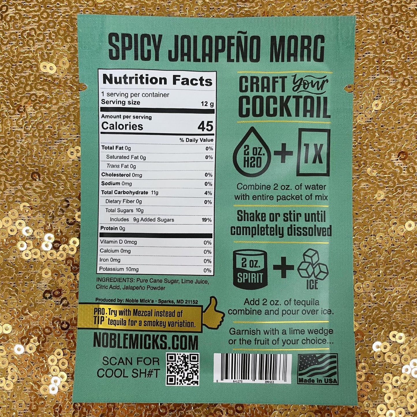 Spicy Jalapeno Marg. Single Mix- Noble Mick's