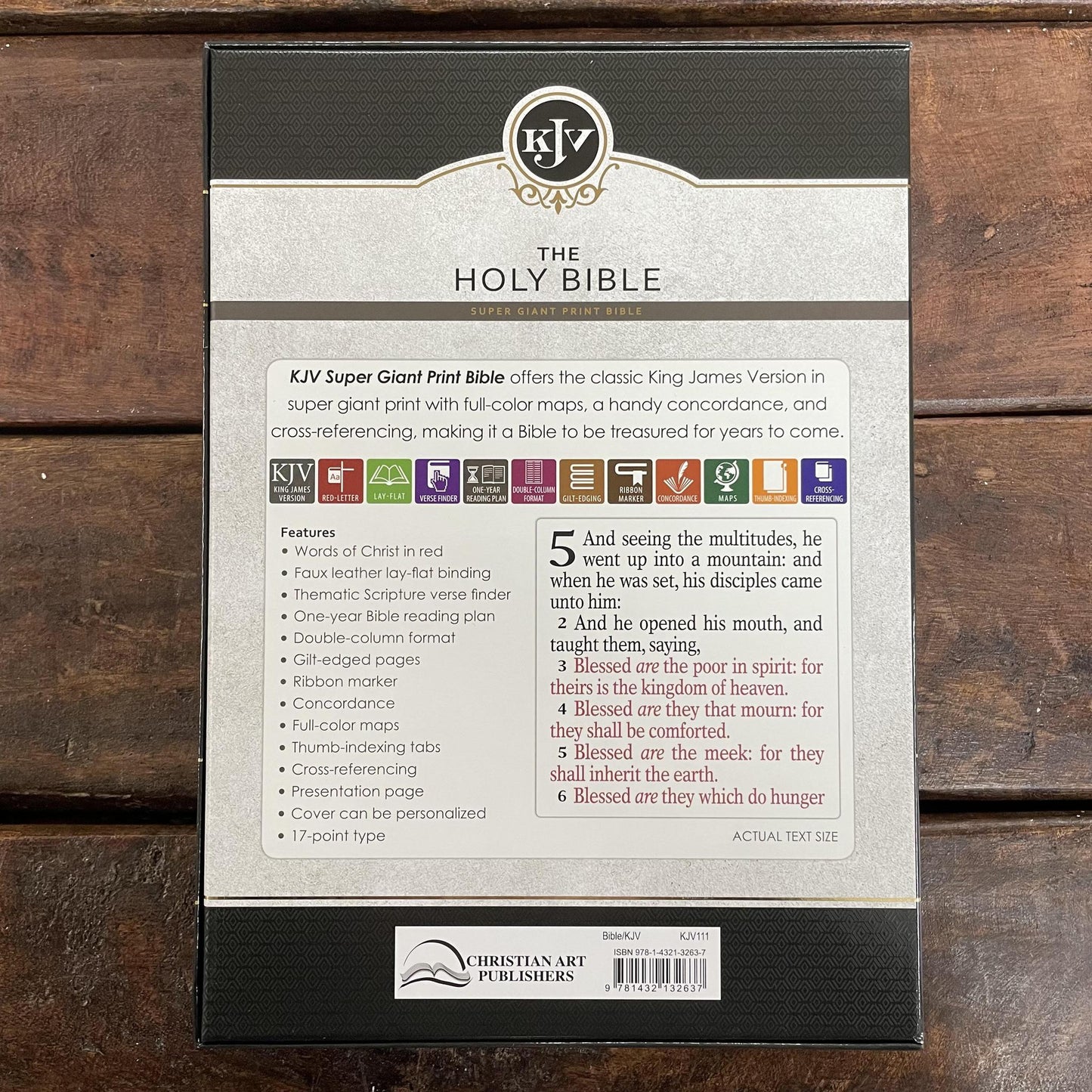 Super Giant Print Bible - KJV - Brown - CAG
