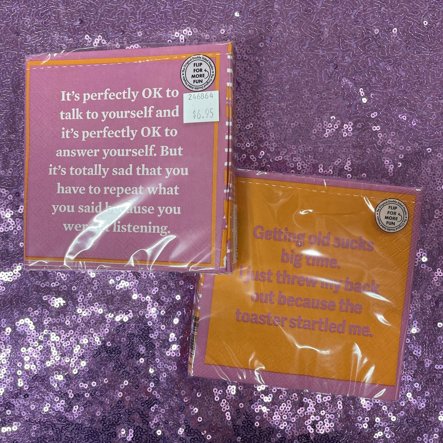 Threw Out Back Napkins- Drinks on Me