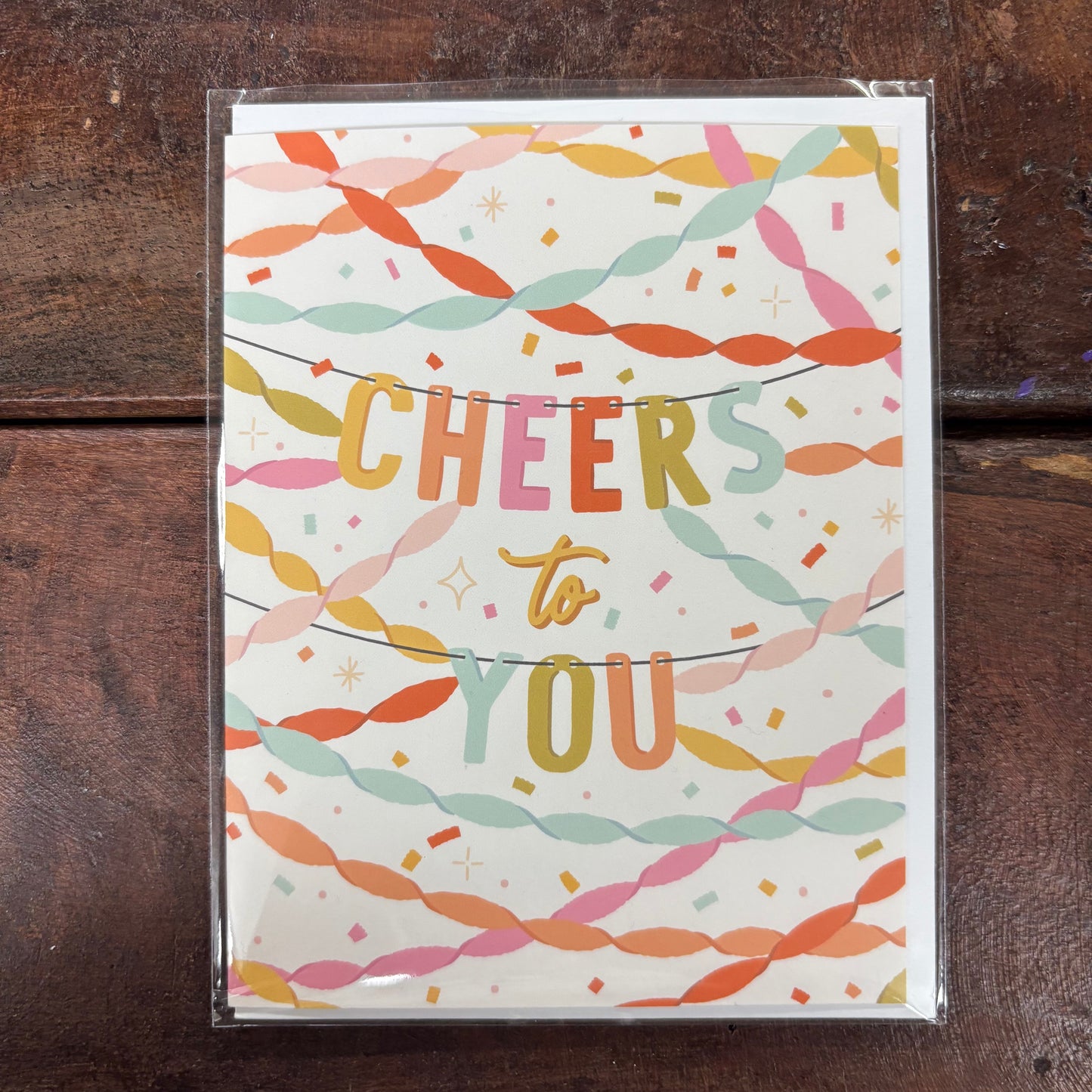 Cheers To You Party Streamers Card - Easyhand Goods