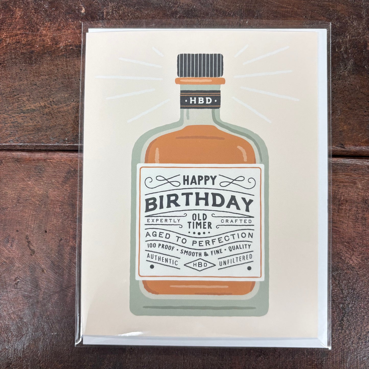 Happy Birthday Whiskey Bottle Card - Easyhand Goods