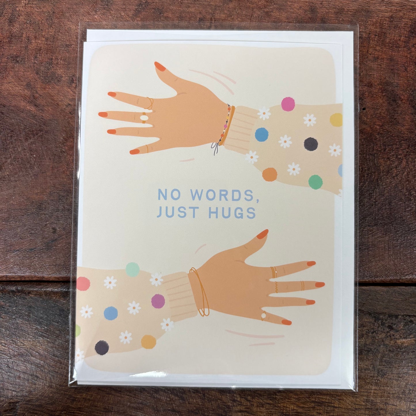 No Words Just Hugs Greeting Card - Easyhand Goods