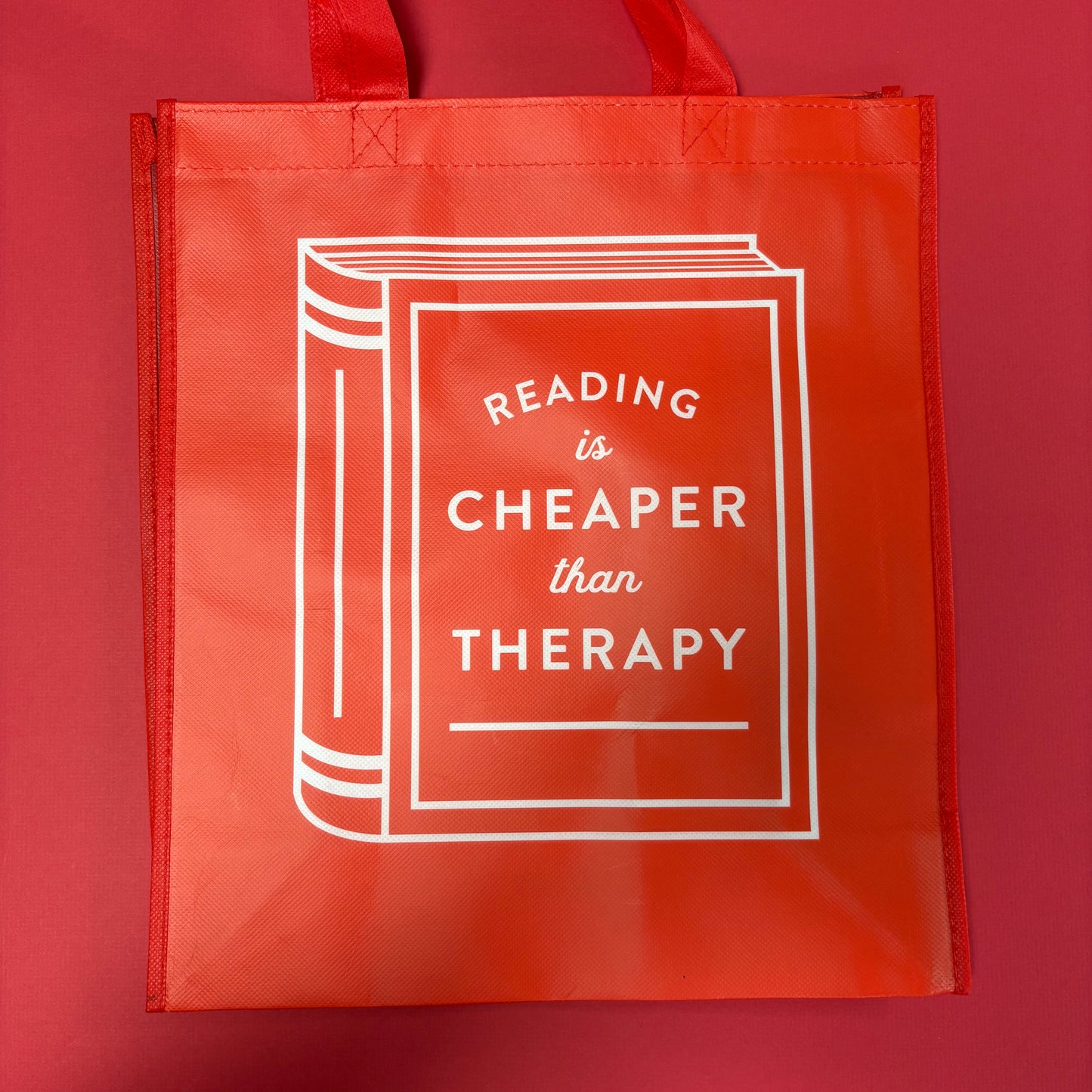 Reading Is Cheaper Than Therapy Reusable Tote Bag - Chronicle Books