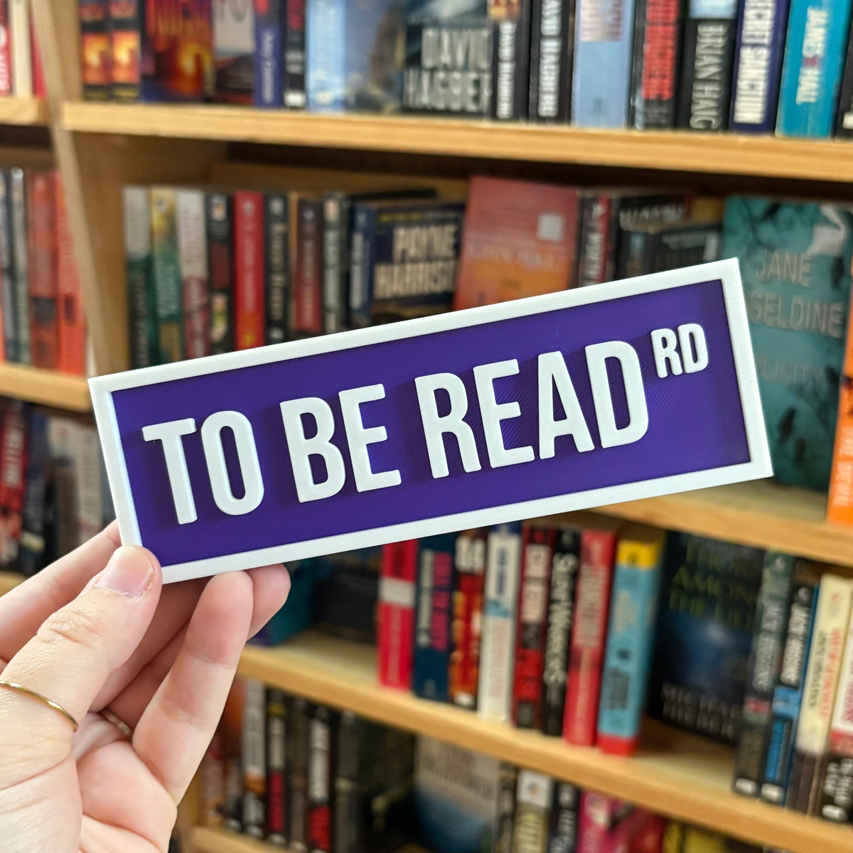 To Be Read Purple Street Sign - The Crafted Nook
