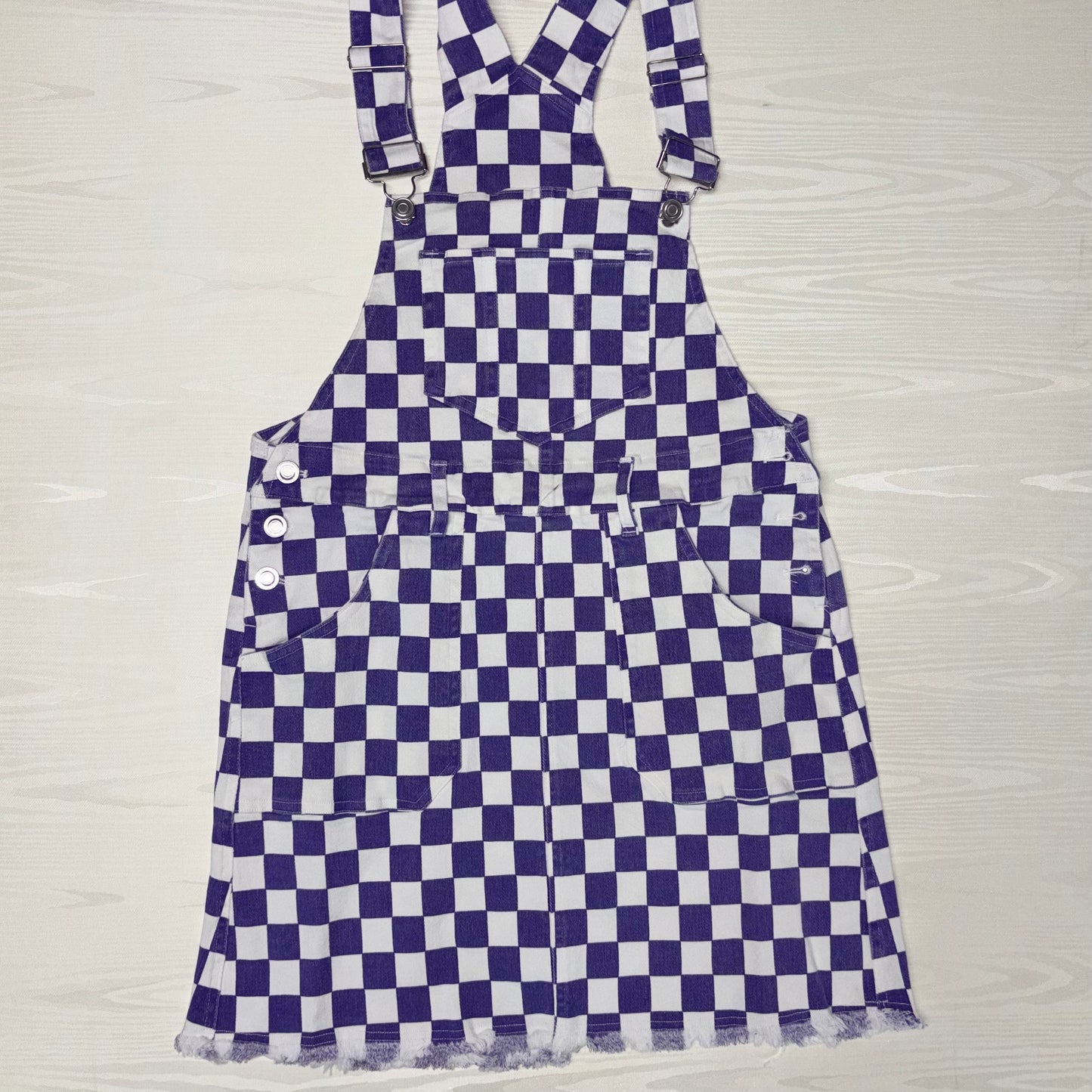 Game Day Purple Checkered Overall Skirt - Mittoshop