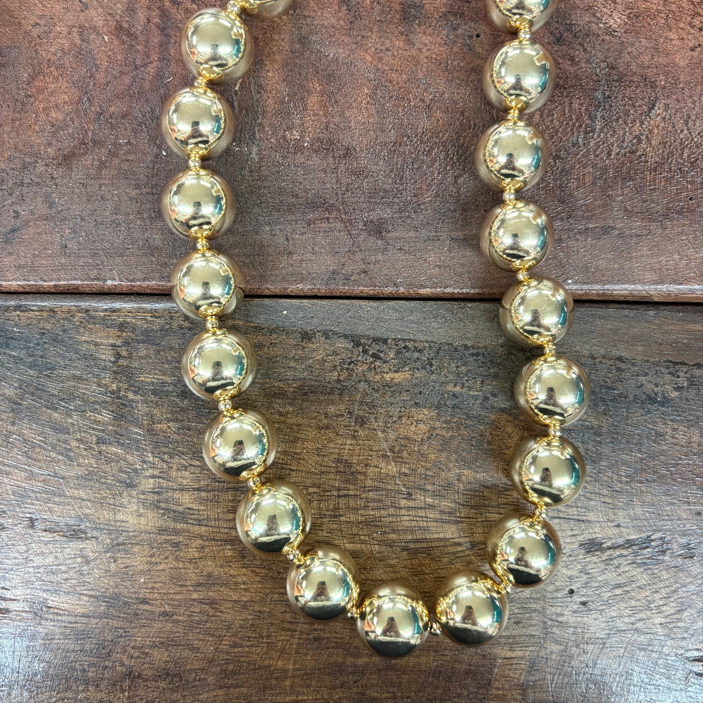 Collier Gold Beaded Necklace - Caroline Hill