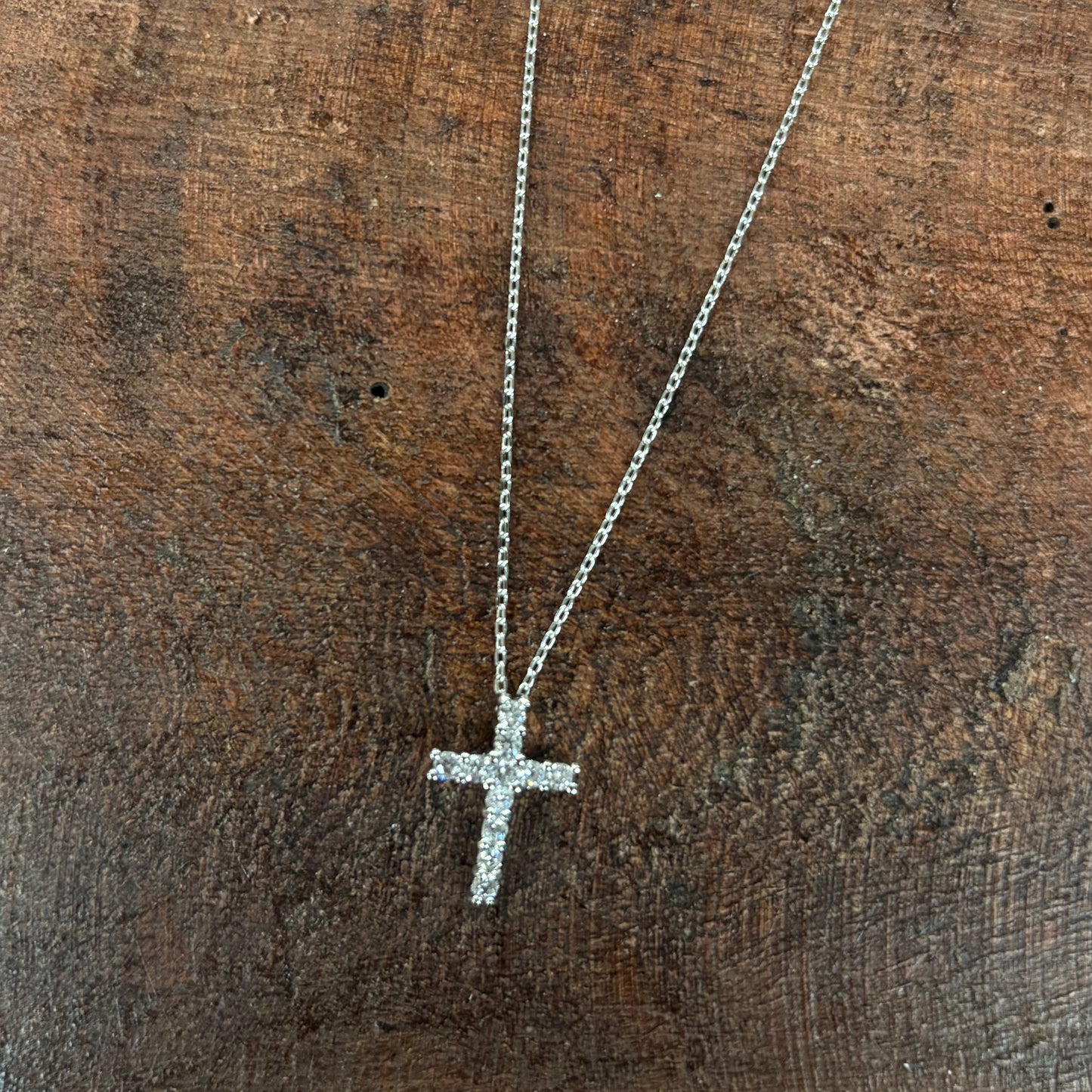 Oxford CZ Cross Necklace - Caroline Hill