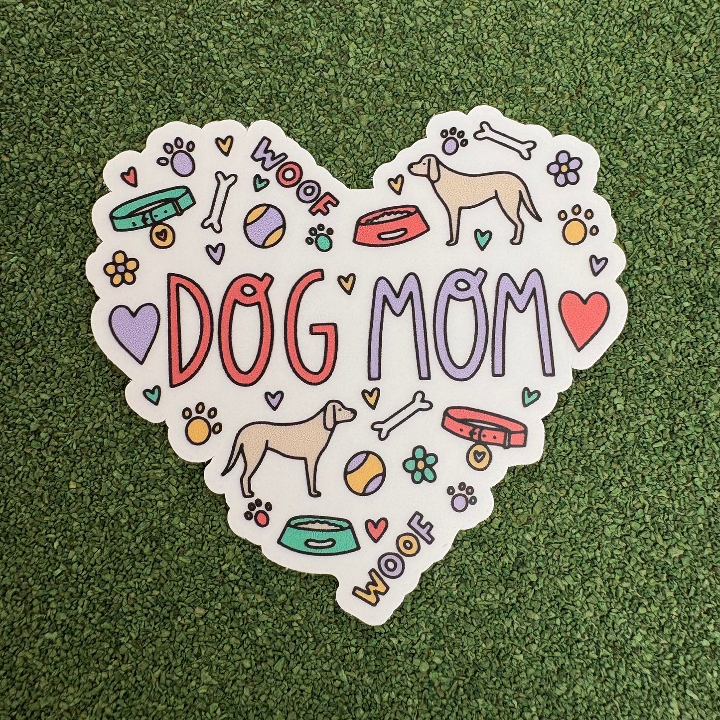 Dog Mom Heart Sticker - Big Moods