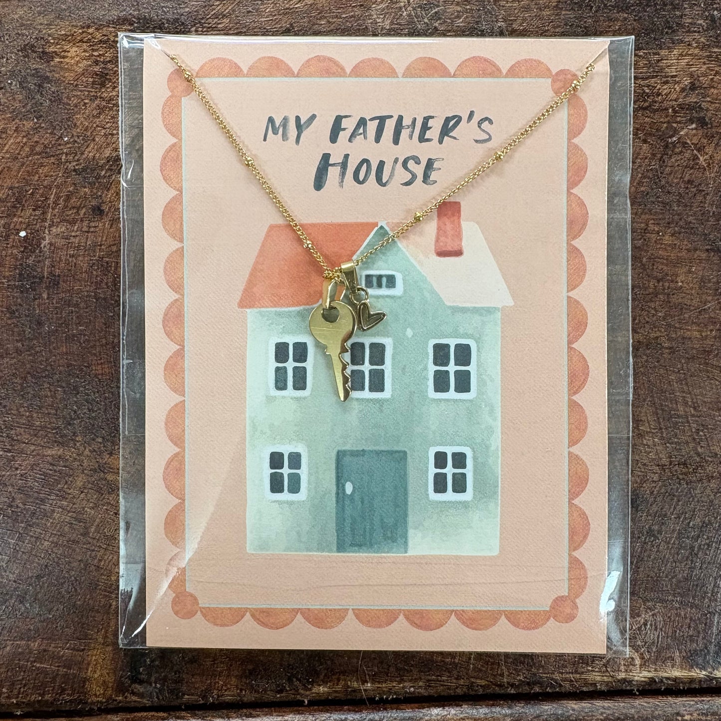 Father's House Key Necklace - Dear Heart