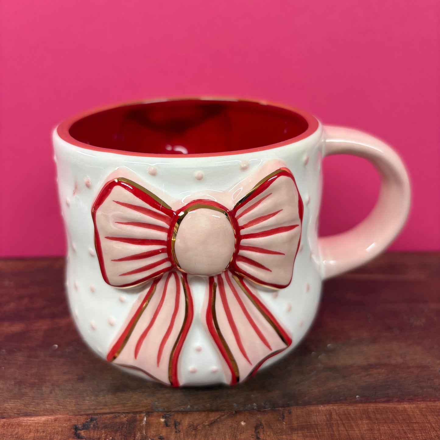 Big Pink Bow Mug - Glory Haus