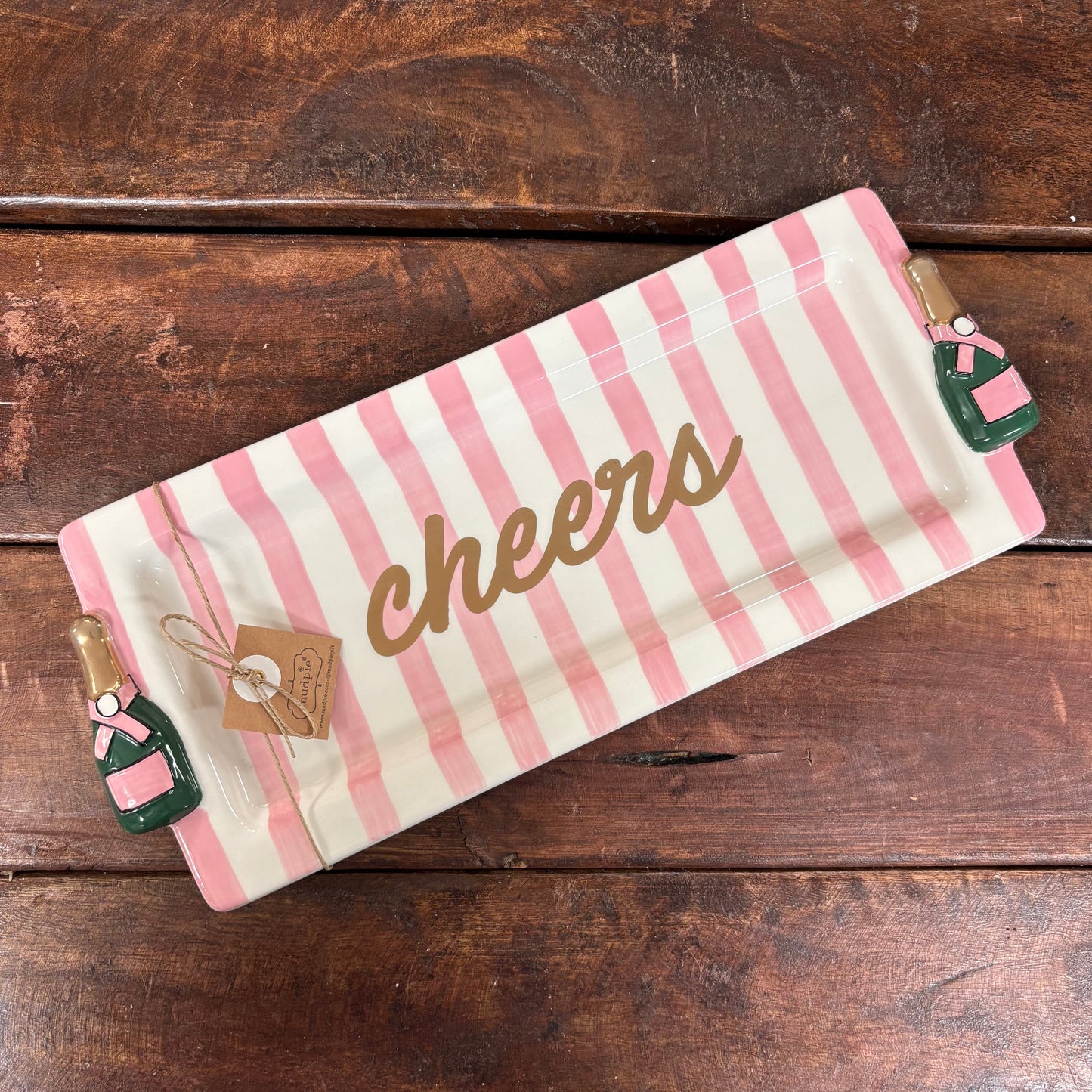 Cheers Champagne Serving Tray - Mud Pie