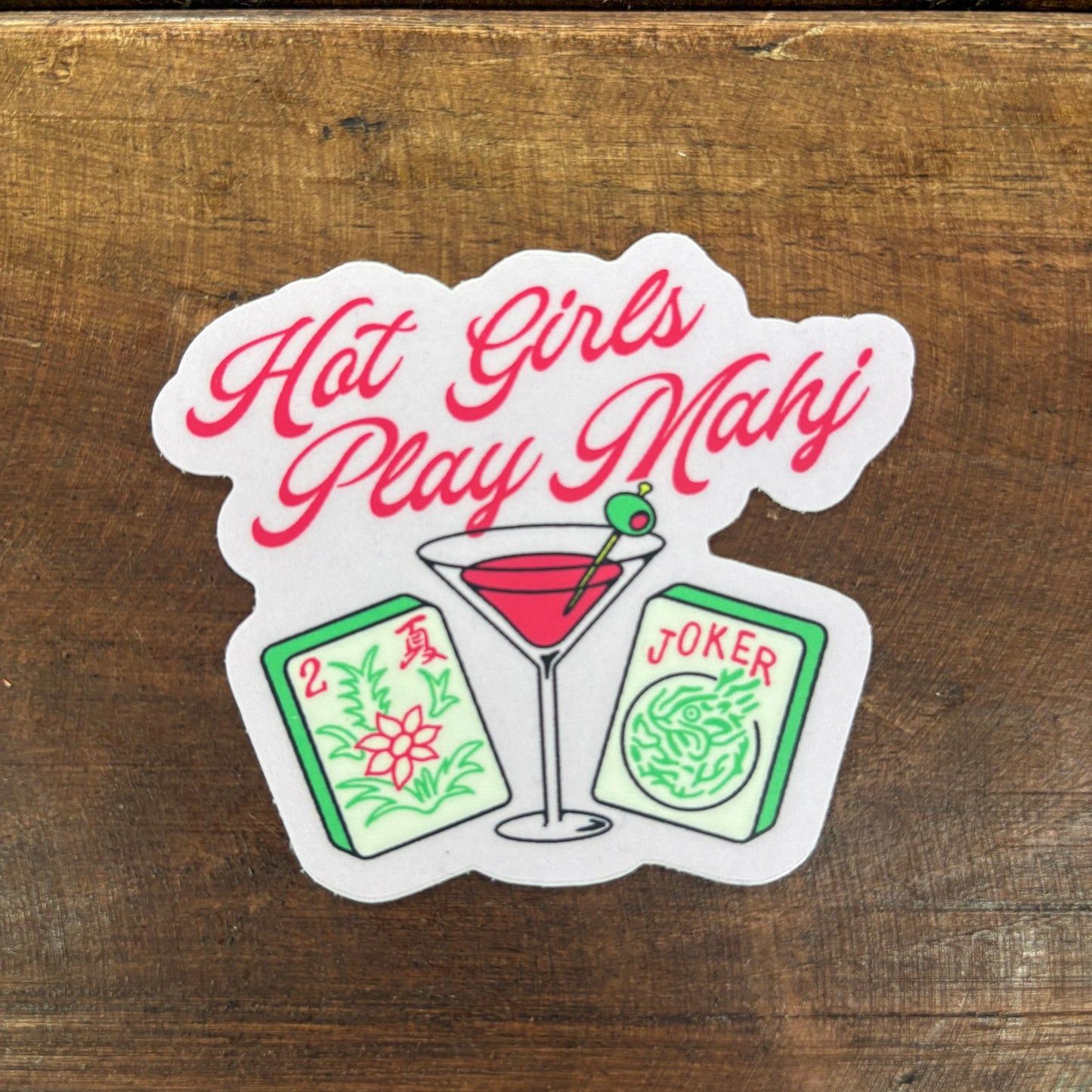 Hot Girls Play Mahj Sticker - Big Moods