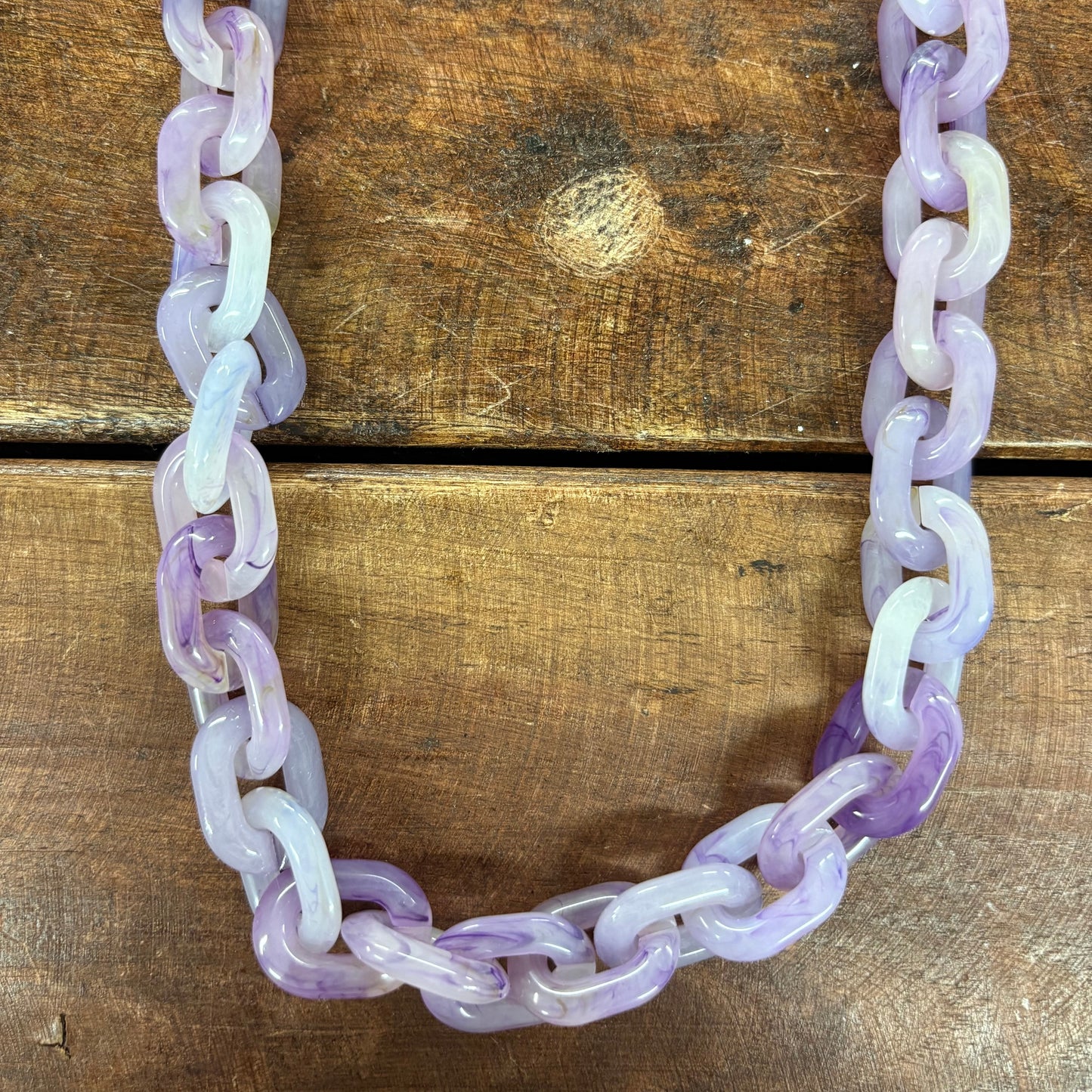 Purple Lavender Acrylic Chain Necklace - Sensibling Corp.
