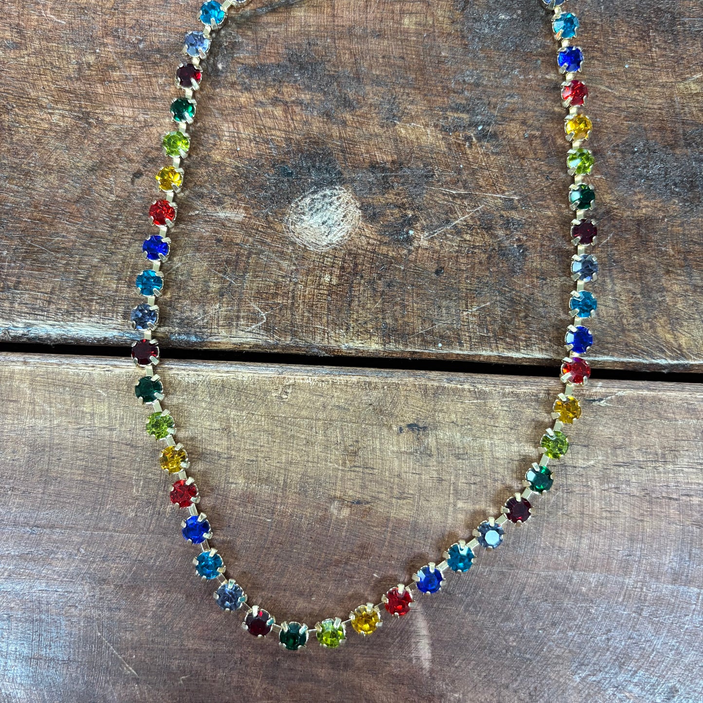 Small Round Stone Link Necklace - Sensibling Corp.