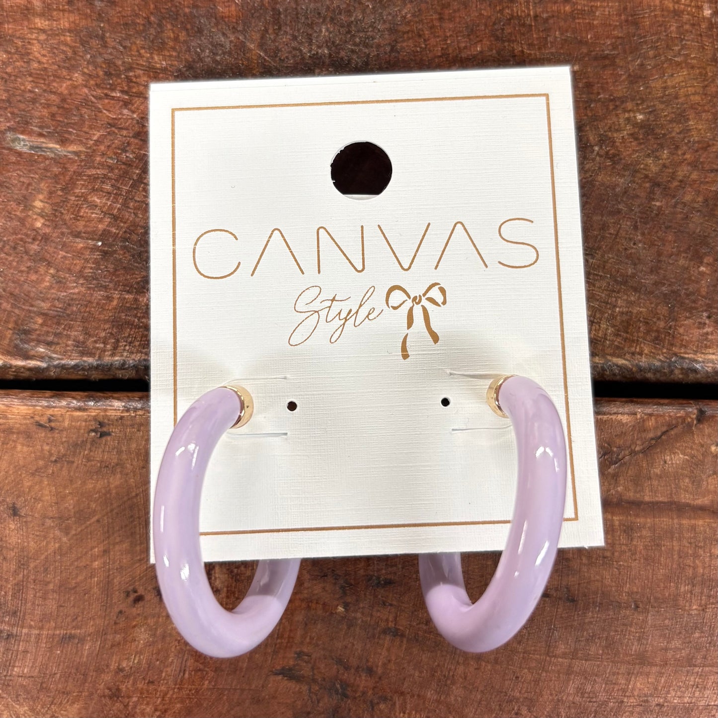 Hillary Resin Hollow Hoop Earrings - Canvas Style
