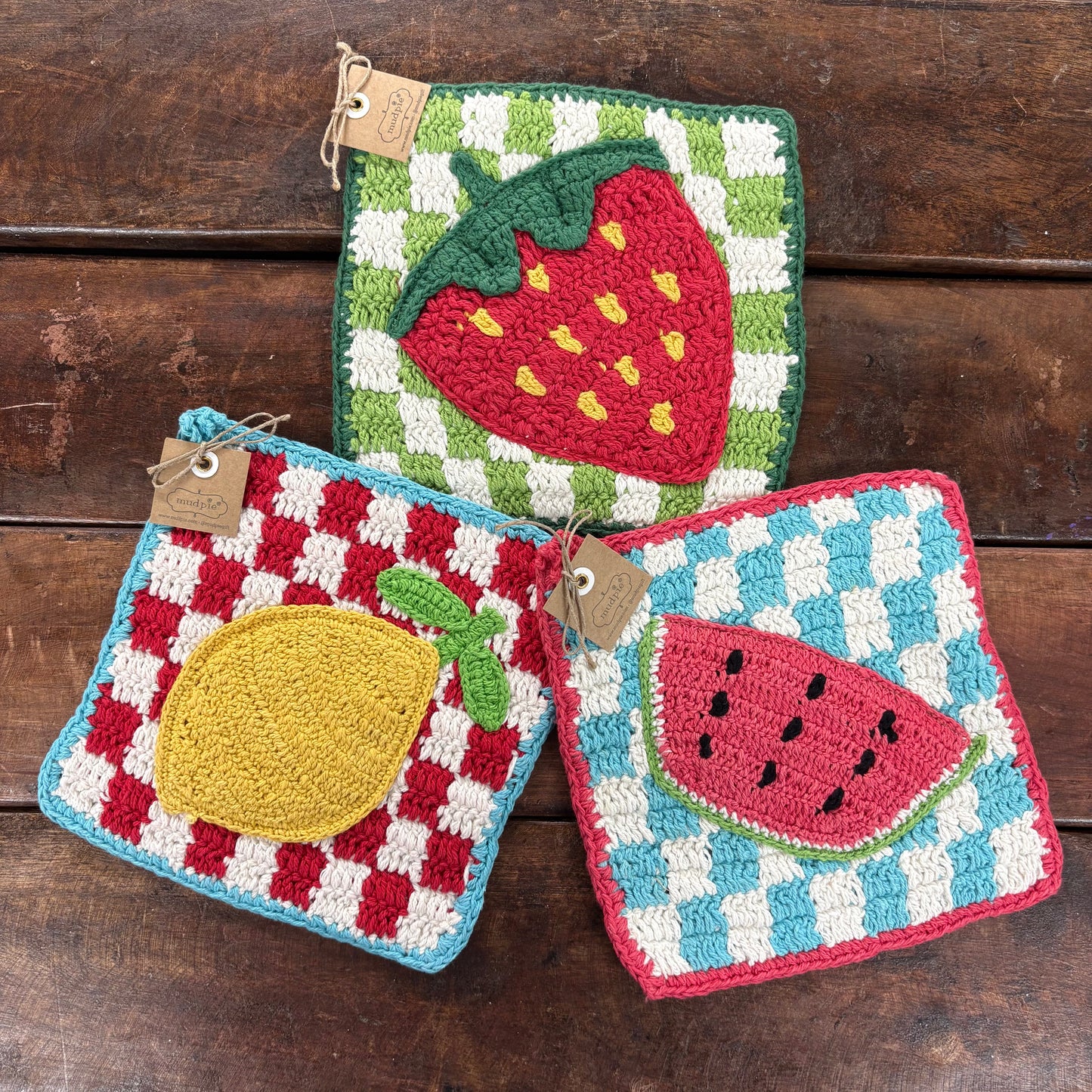 Fruit Crochet Trivets - Mud Pie