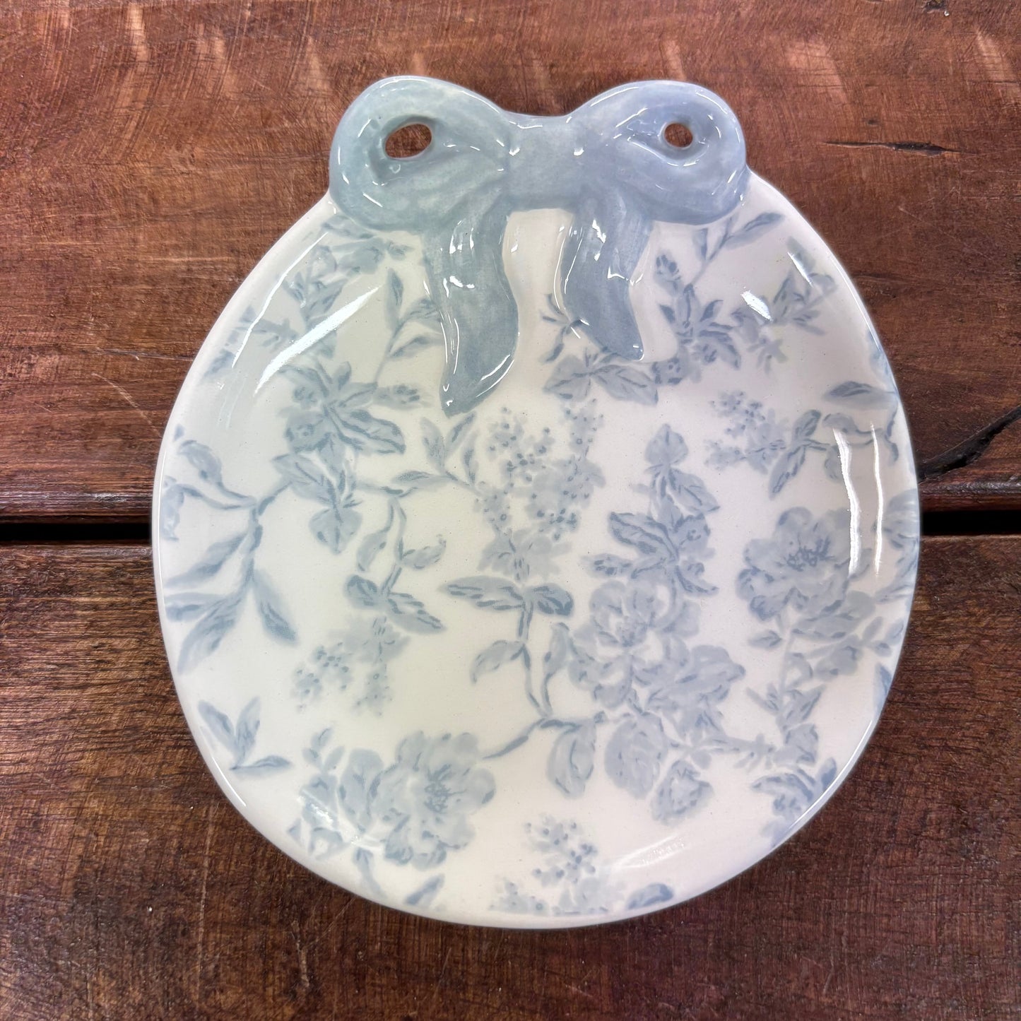 Toile Bow Ring Dish - Mud Pie
