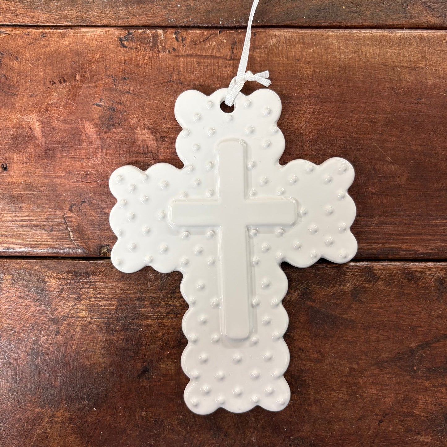 Ceramic Dot Cross - Mud Pie