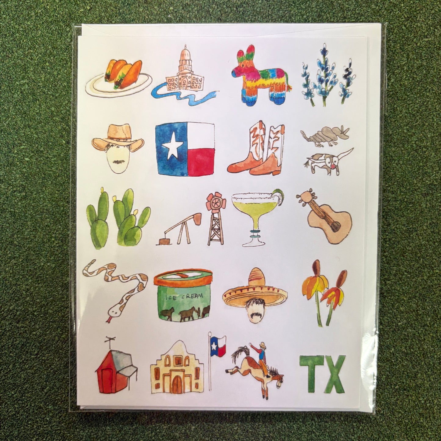 Texas Icons Greeting Card - Flower and Vine