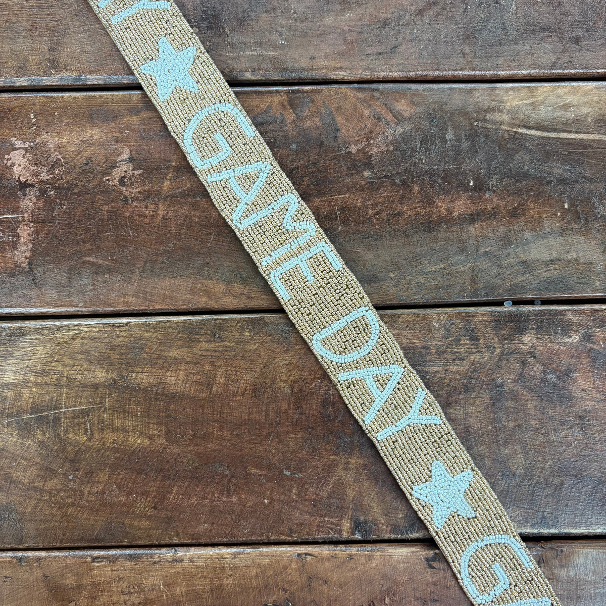 Gold Game Day Beaded Purse Strap - Jane Marie