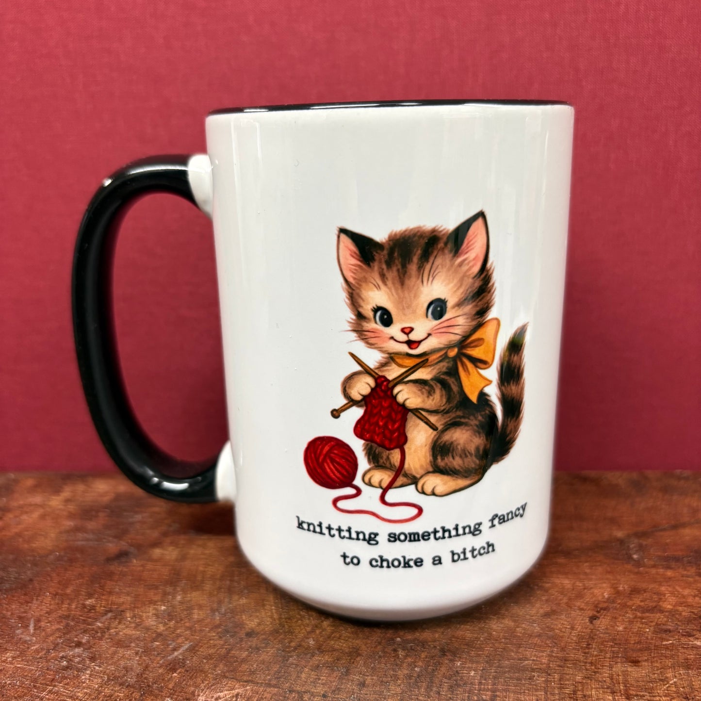 Knitting Something Fancy Mug - Mugsby