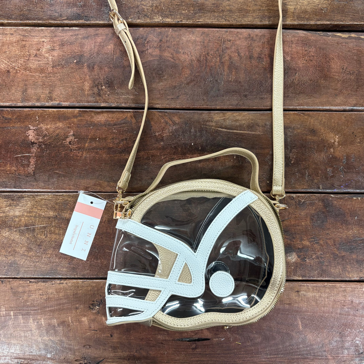 Gold Football Helmet Clear Bag - Hana