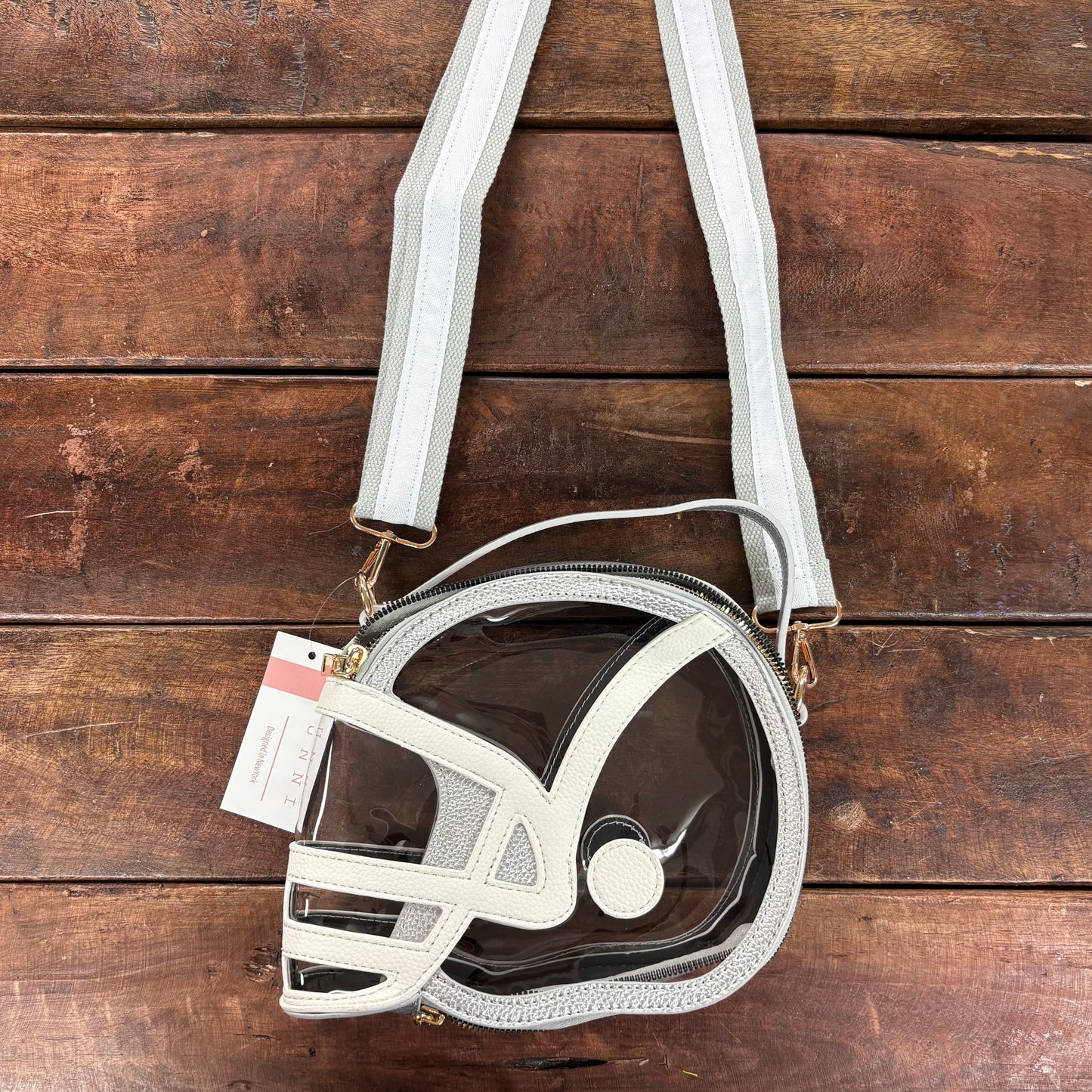 Silver Football Helmet Clear Bag - Hana