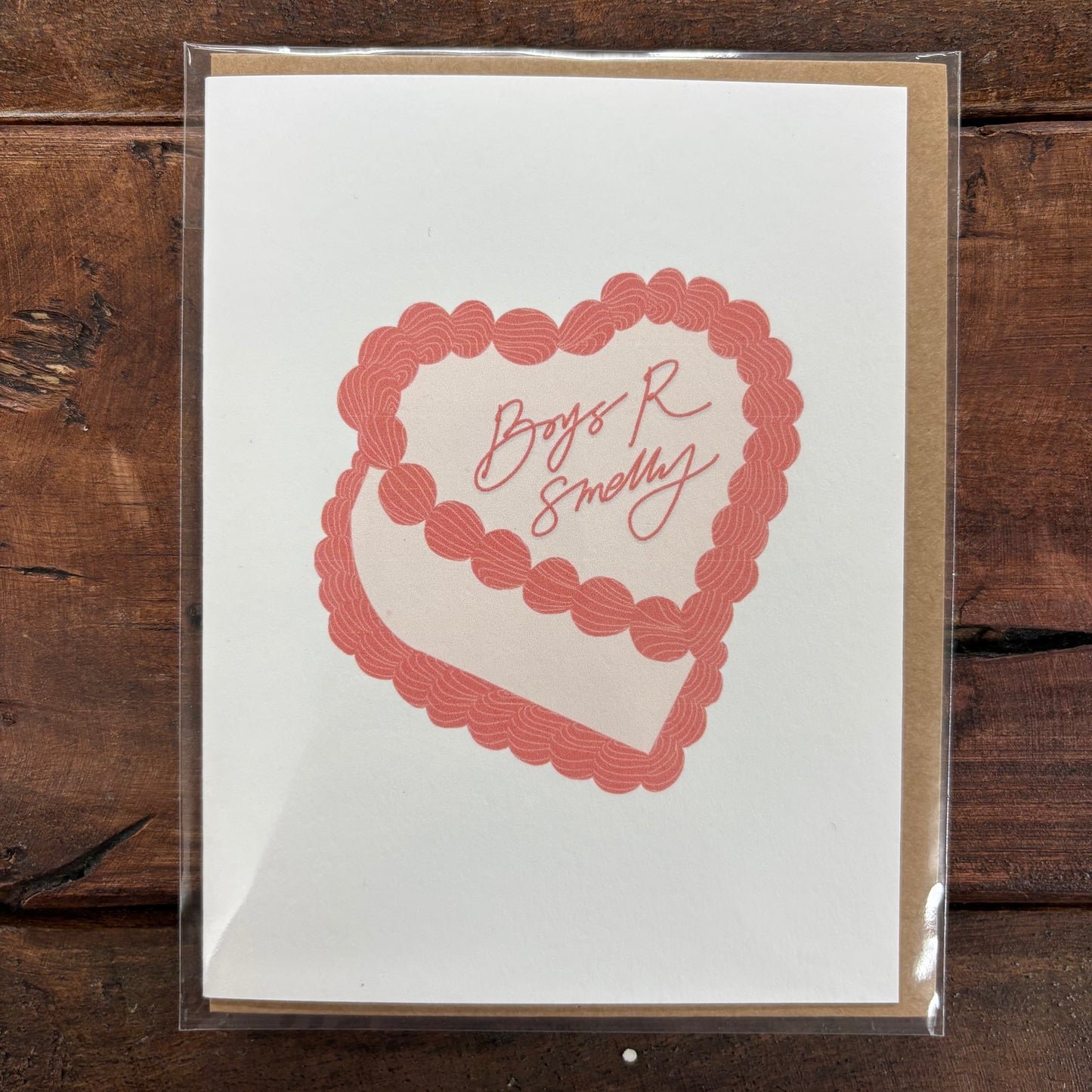 Boys R Smelly Cake Valentine's Card - Maddon and Co.