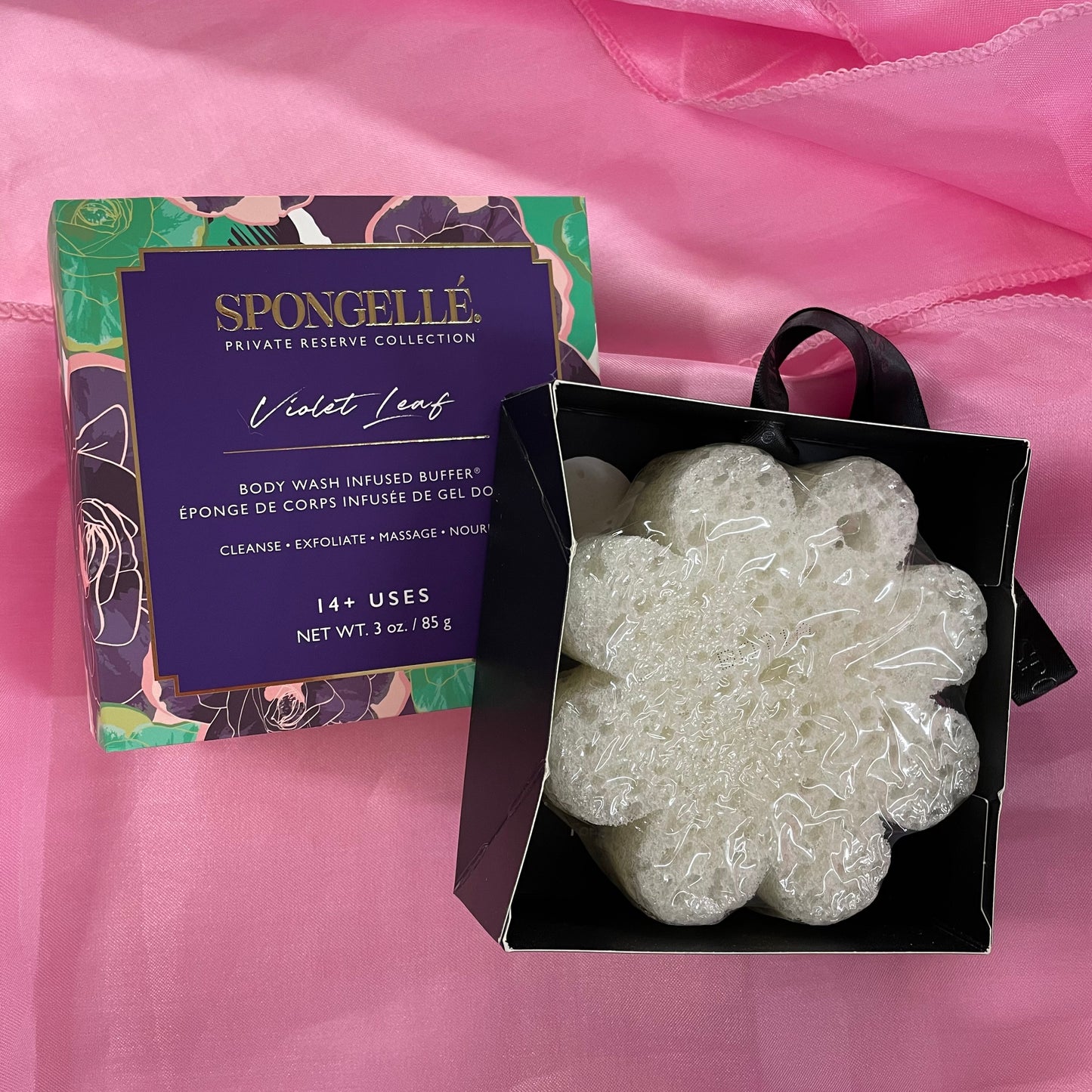 "Violet Leaf" Body Wash Buffer 85g -Spongelle