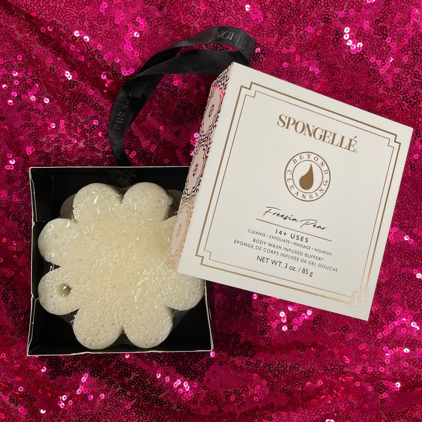 "Freesia Pear" Body Wash Buffer 85g -Spongelle