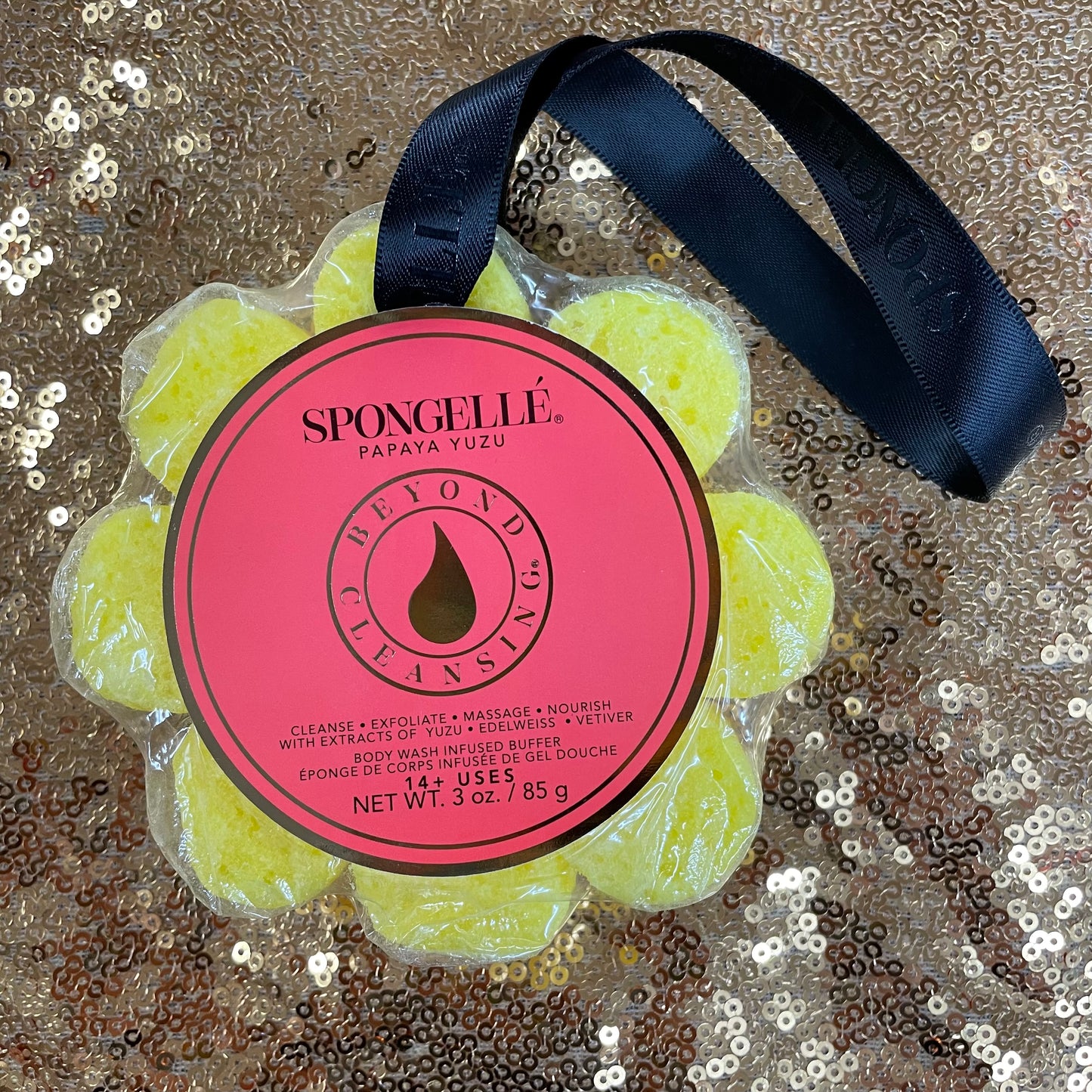 "Papaya Yuzu" Body Wash Buffer 85g -Spongelle