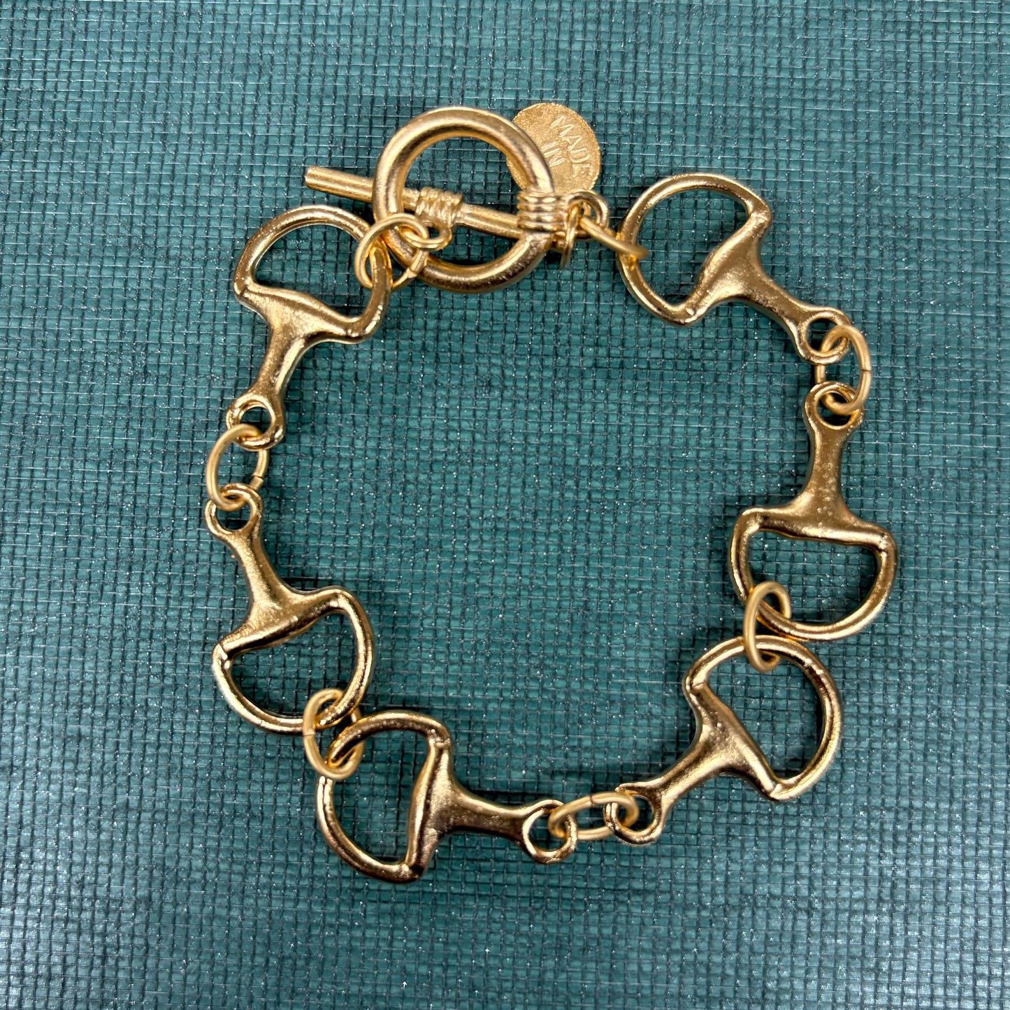 Gold Snaffle Bit Bracelet - Susan Shaw