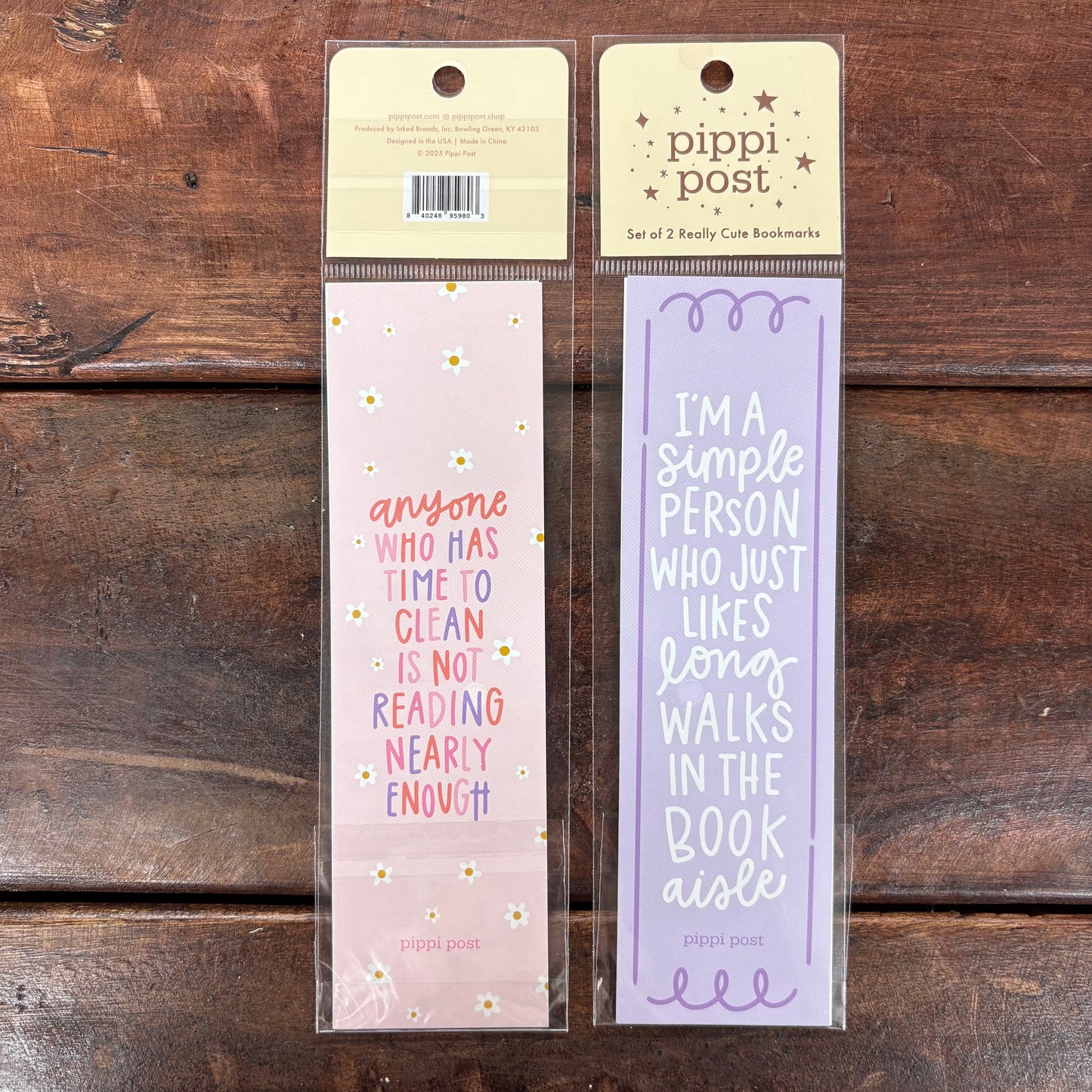 Long Walks In The Book Aisle Bookmark Set - Pippi Post