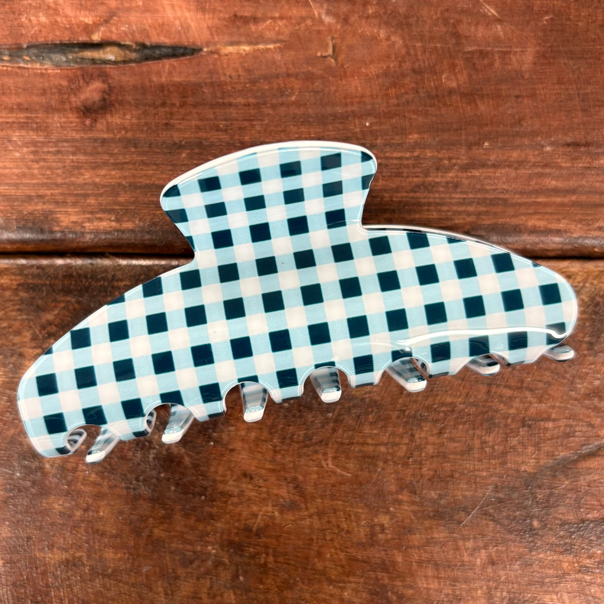 Blue Gingham Claw Clip - JOSSLYN