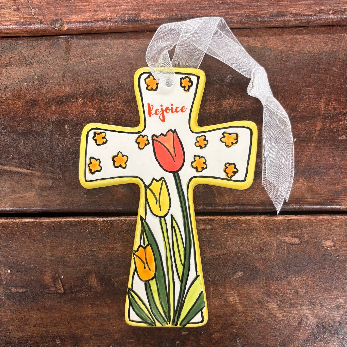 Rejoice Tulips Cross - Glory Haus