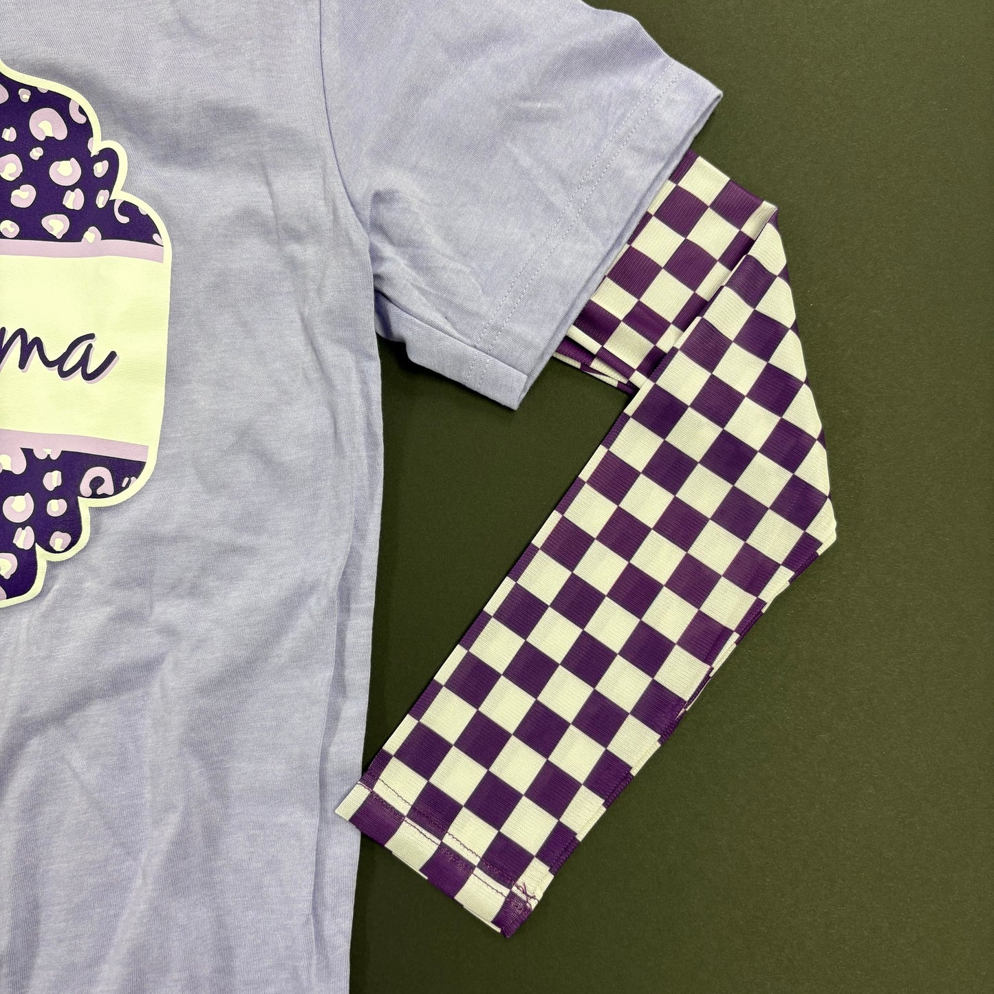 Purple Checkered Mesh Undershirt - Sterling Kreek
