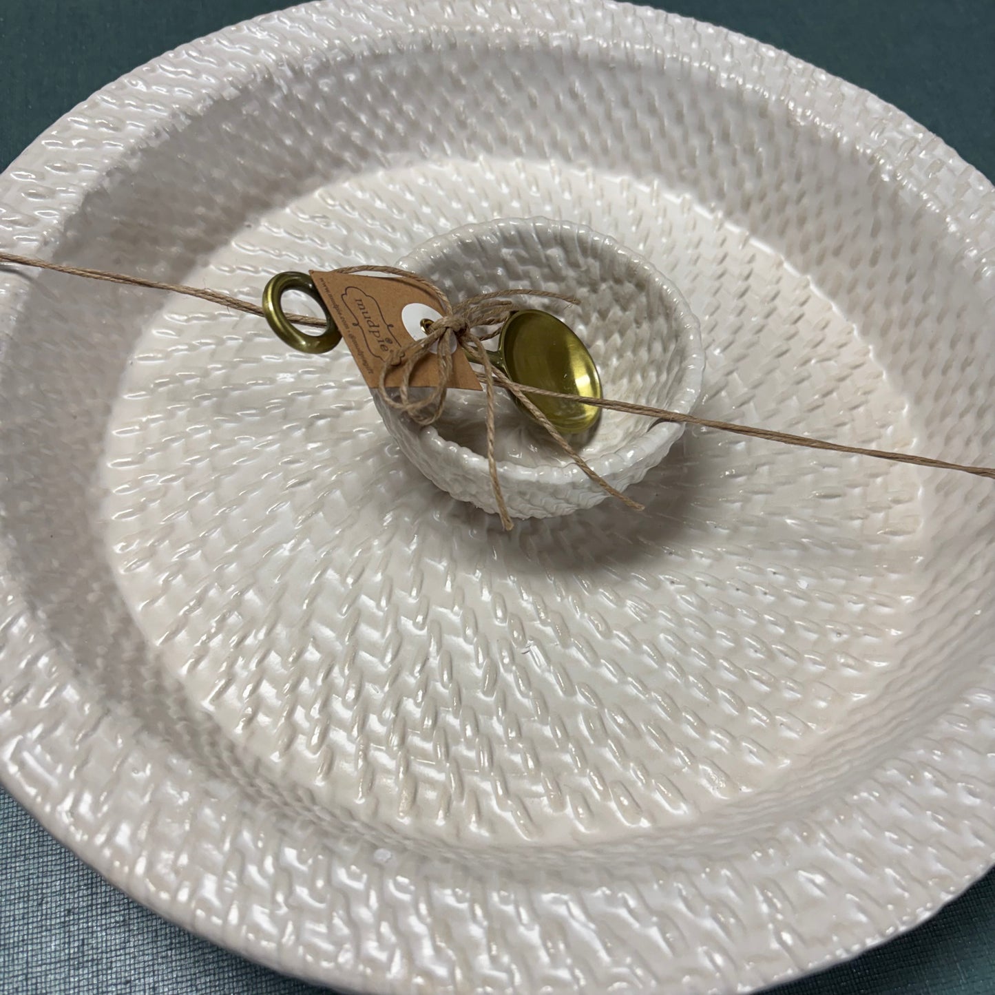 Woven Ceramic Chip and Dip - Mud Pie