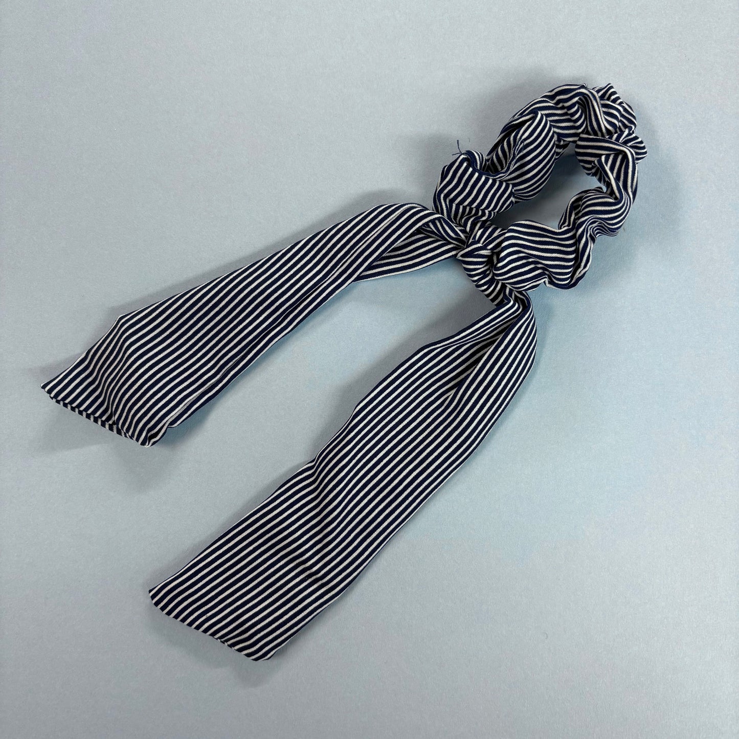 Navy Stripe Scrunchie - Girlie Girl