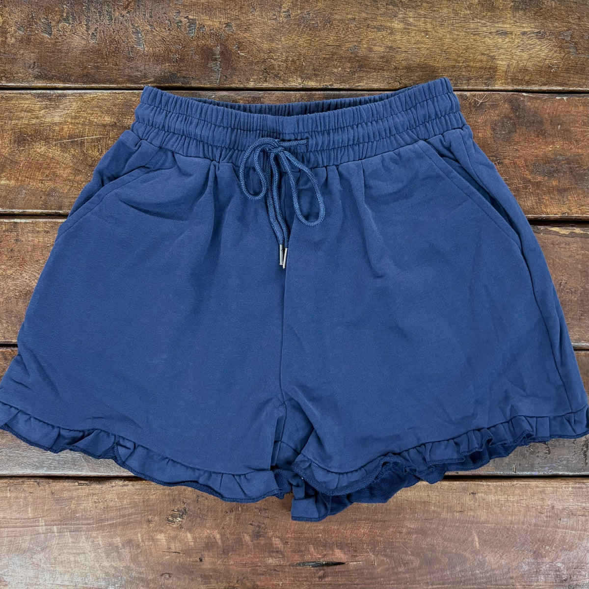 Navy French Terry Cloth Shorts - Vanilla Monkey