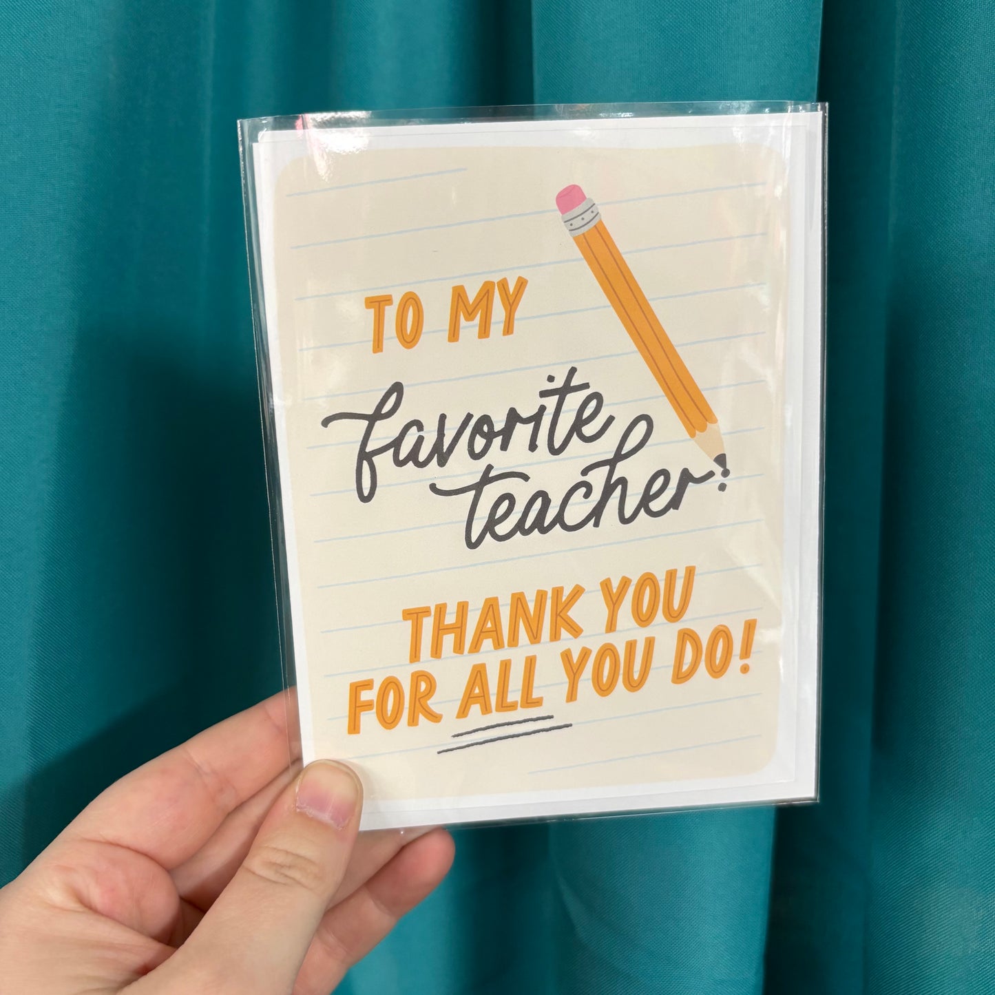 To My Favorite Teacher Greeting Card - Easyhand Goods