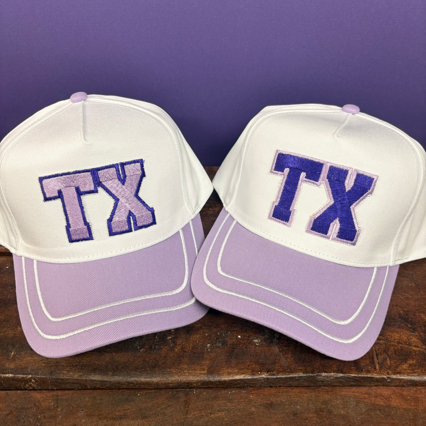 Stripe Bill TX Caps - Lucky Girl TX