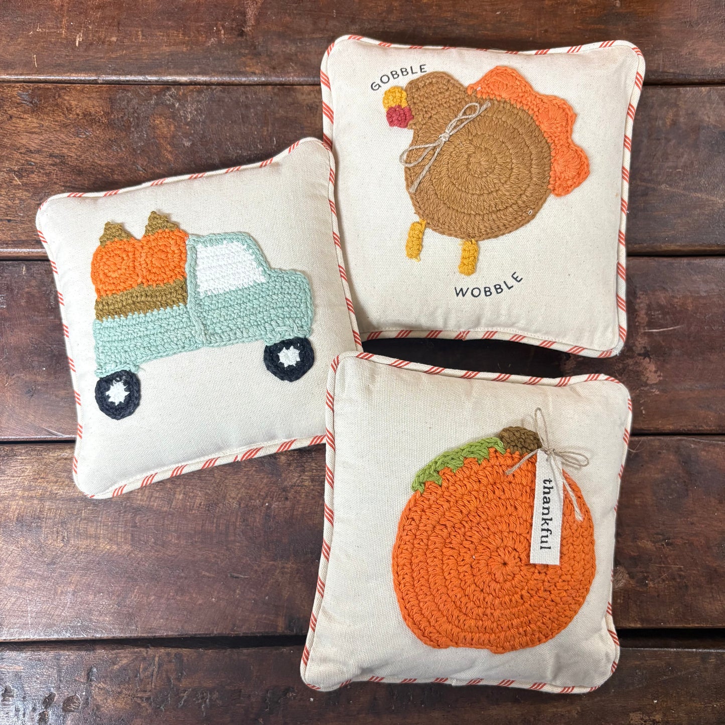 Thanksgiving Crochet Pillows - Mud Pie