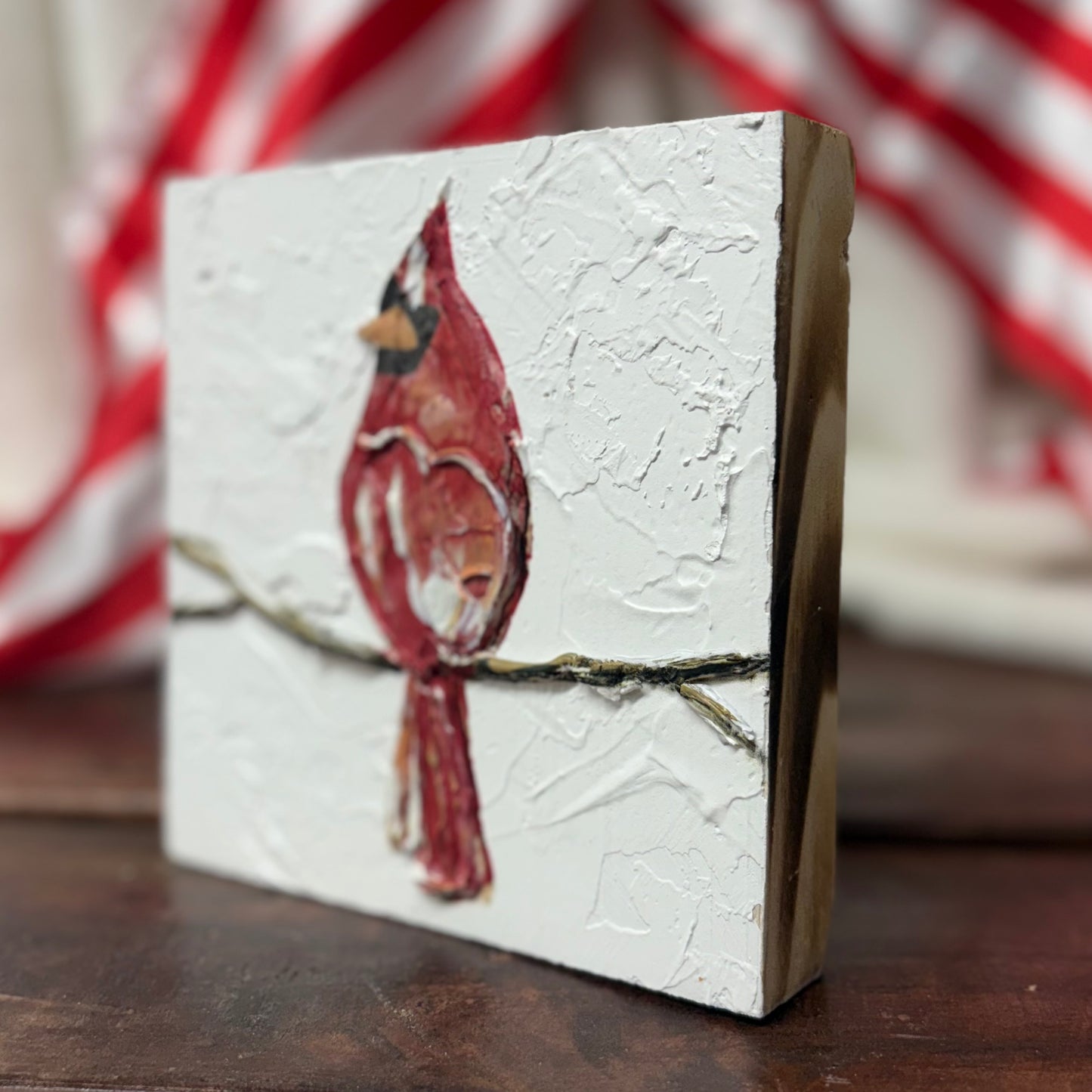 Cardinal Wood Plaque - Mud Pie