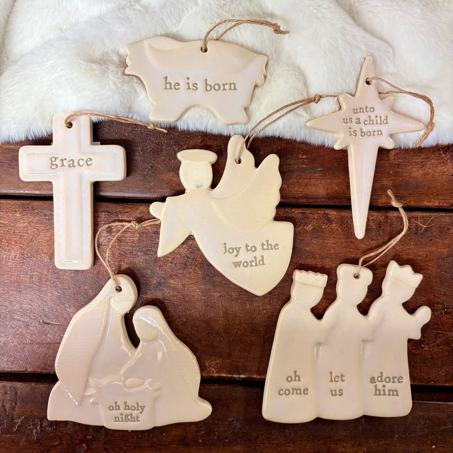 Nativity Ornaments - Mud Pie